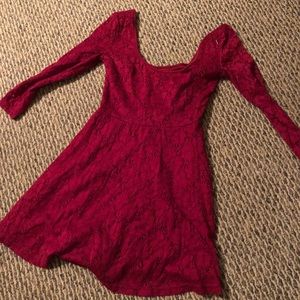 Red lace dress